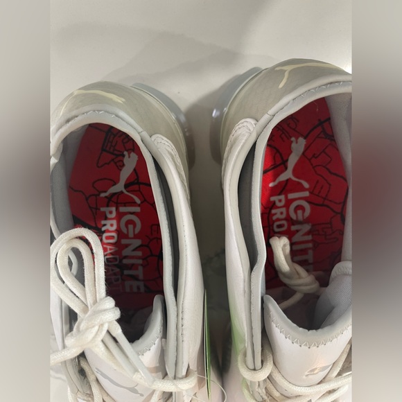 Golf shoes Puma Men's White and Gray Pro Adapt golf shoes - Picture 5 of 6